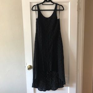 NWT T Party black lace hi-lo dress, size Large